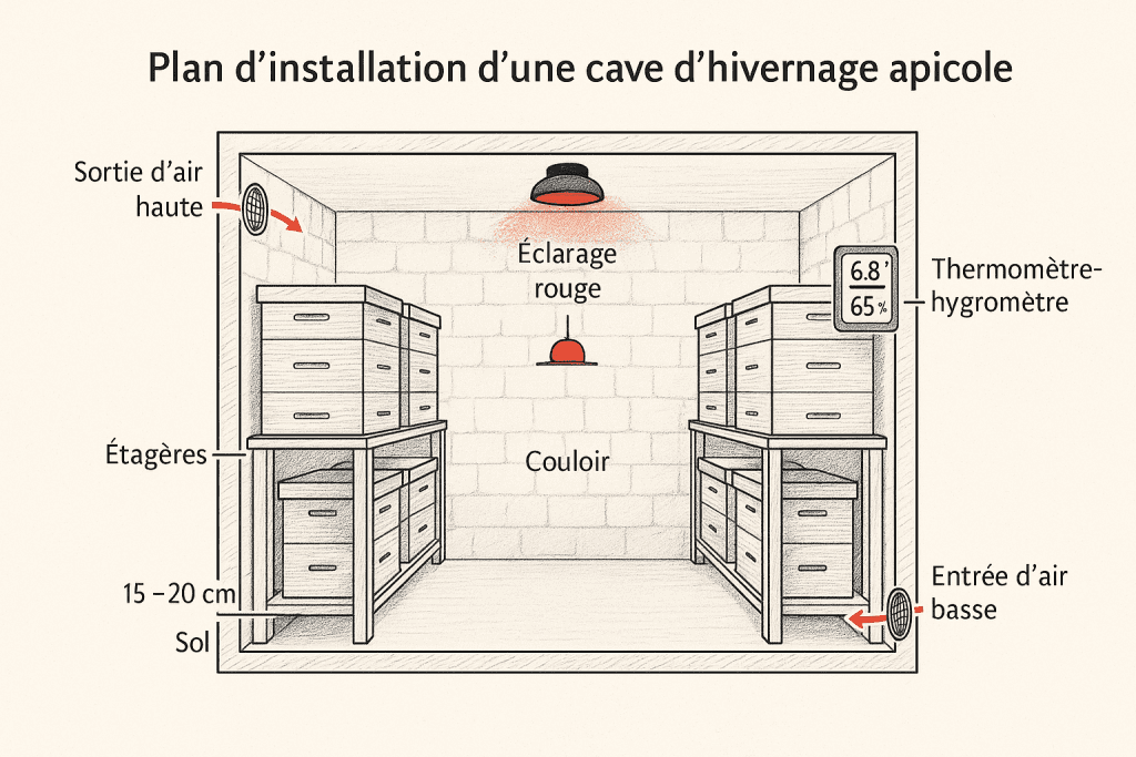 cave d'hibernation apicole